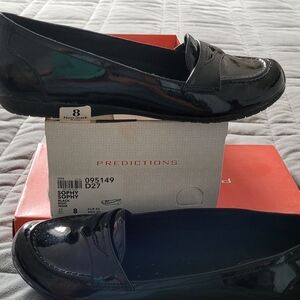 Patten faux leather flates